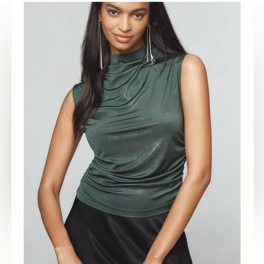 Maeve by Anthropologie shiny metallic top